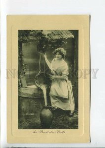 3185587 Rural BELLE Girl Well Vintage REUTLINGER postcard