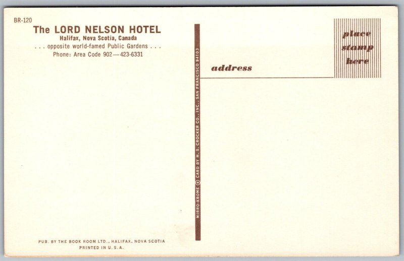 Vtg Halifax Nova Scotia Canada Lord Nelson Hotel 1970s View Old Card Postcard