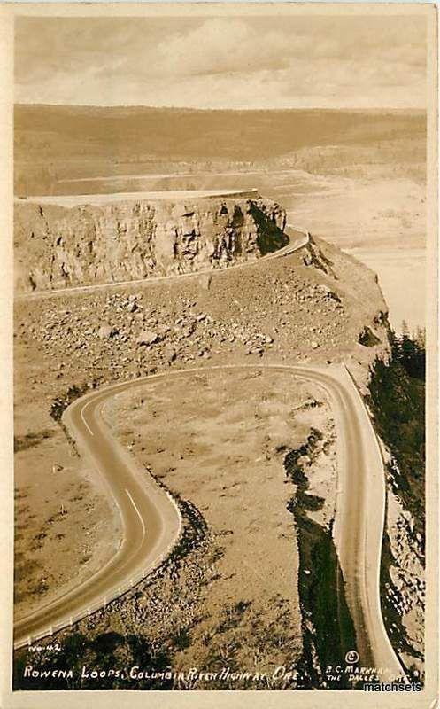 1928 COLUMBIA RIVER HWY, OREGON RPPC Rowena Loops 6076