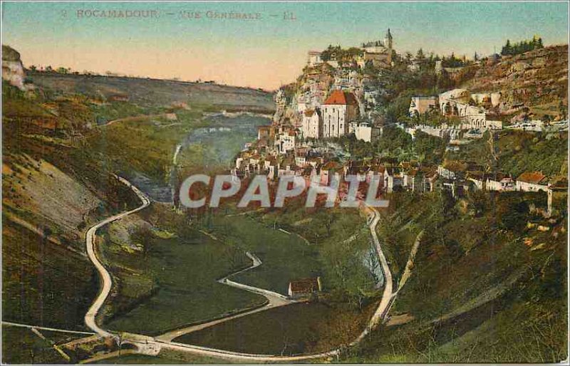 Postcard Old Rocamadour Vue Generale