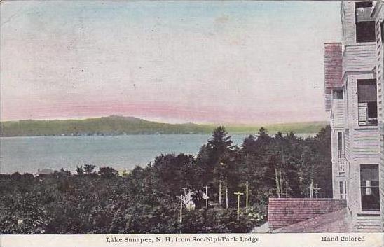 New Hampshire Lake Sunapee From Soo Nipi Park Lodge 1937