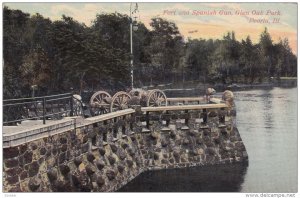 PEORIA, Illinois; Fort and Spanish Gun, Glen Oak Park, PU-1910