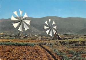 US30 postcard Greece Crete Mallia Crete wind mills for watering 1967