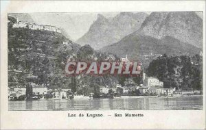 Postcard Old Lake Lugano San Mamette