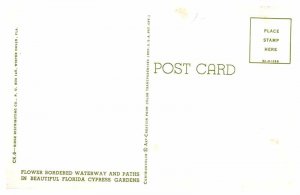 Postcard BRIDGE SCENE Cypress Gardens Florida FL AU3782