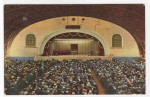 Hoover Auditorium Interior Great Lakes Chautauqua Lakeside Ohio 1955 postcard