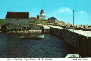 VINTAGE POSTCARD NEIL'S HARBOUR CAPE BRETON NOVA SCOTIA CANADA MAILED 1985