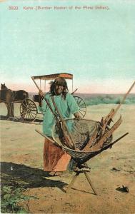 c1907 Postcard 2833 Woman & Keho- Burden Basket Pima Native American Indians