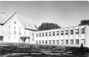 Clarinda Iowa~Methodist Church~Annex Building~Vintage RPPC