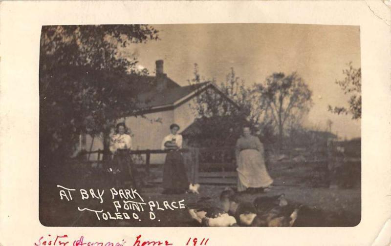 Toledo Ohio Bay Park Point Place Real Photo Antique Postcard K102746