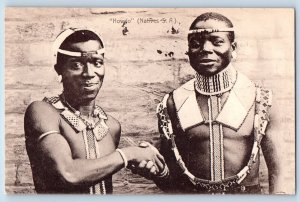 Cape Town South Africa Postcard Howdo (Natives S.A) c1940's Vintage