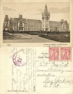 romania, IAȘI YASSY, Palatul de Justiţie și Administrativ (1926) Postcard