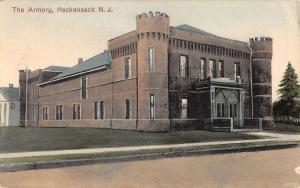 Hackensack New Jersey Armory Street View Antique Postcard K36213
