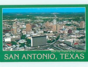 Unused 1980's AERIAL VIEW OF TOWN San Antonio Texas TX F8381