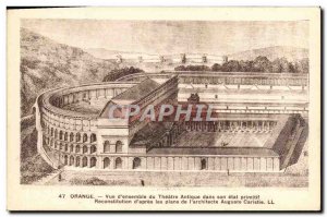 Postcard Old Orange View D & # 39Ensemble From Ancient Theater In The Primiti...