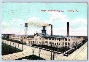 1909 Chicago Kenosha Hosiery Co. Building Tower Road Kenosha Wisconsin Postcard