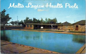 postcard Montana - Malta Legion Health Pools