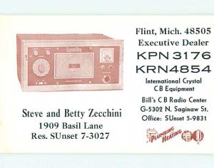 comic - QSL CB HAM RADIO CARD Flint Michigan MI t9812