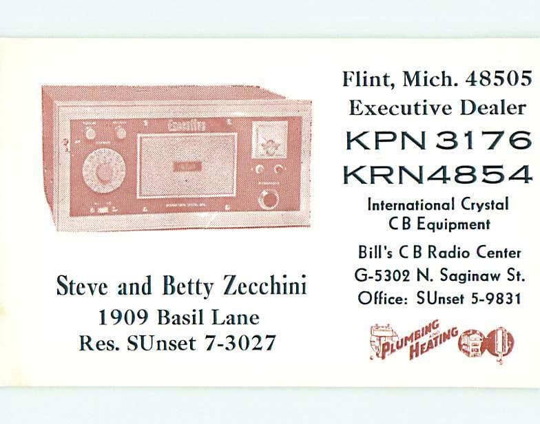 comic - QSL CB HAM RADIO CARD Flint Michigan MI t9812