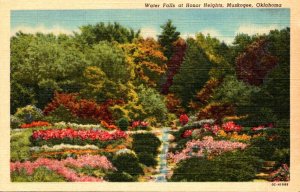 Oklahoma Muskogee Water Falls At Honor Heights Curteich