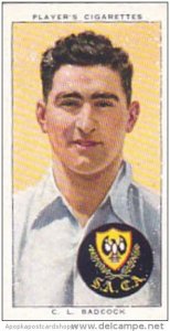 Player Cigarette Card Cricketers 1938 No 35 C L Badcock Australia