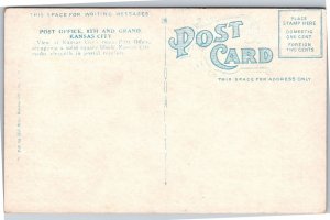 Postcard MO Kansas City Post Office 8th and Grand