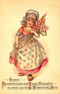 Raphael Tuck Valentine Poem Dutch Girls Series #226 Postcard