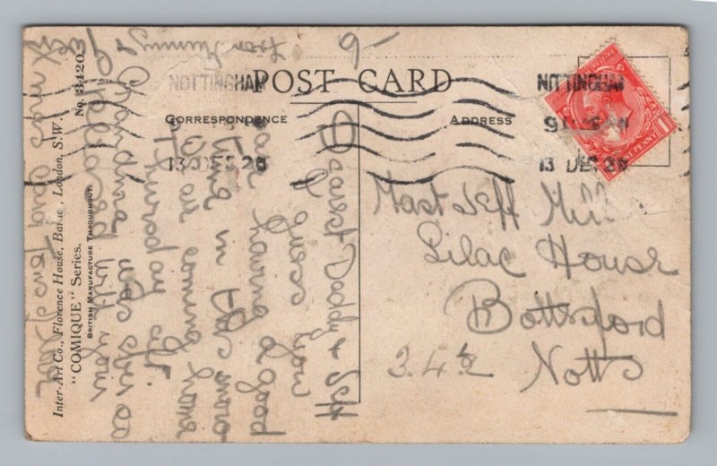 Boy Child Poem Comic Fleas Vintage Postcard 