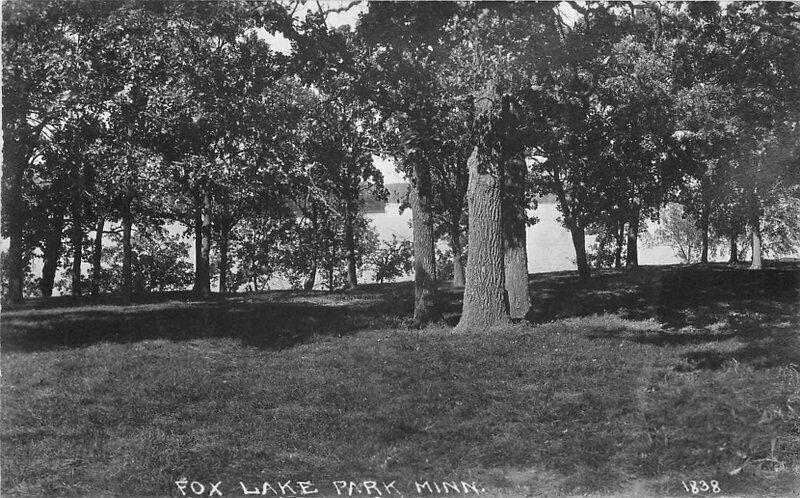 Fox Lake Park Minnesota 1932 RPPC Photo Postcard 3492