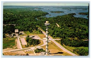 1965 Mana-To-Ana Motor Hotel, Sky Deck Hill Island Ontario Canada Postcard