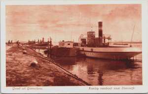 Netherlands Gorinchem Aanleg Veerboot naar Sleeuwijk Vintage Postcard C125