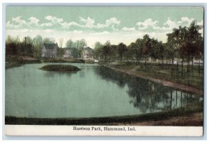 c1910's Harrison Park Lake Scene Hammond Indiana IN Unposted Vintage Postcard