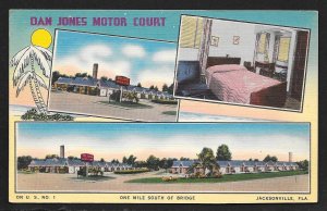 Dan Jones Motor Court Various Views Jacksonville Florida Unused c1940s