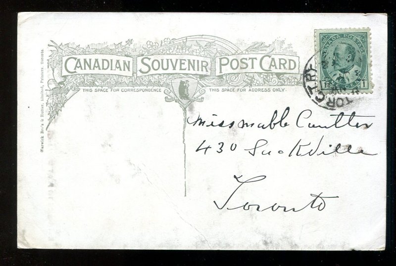 dc573 - PRESCOTT Ontario 1908 Fort Wellington Postcard