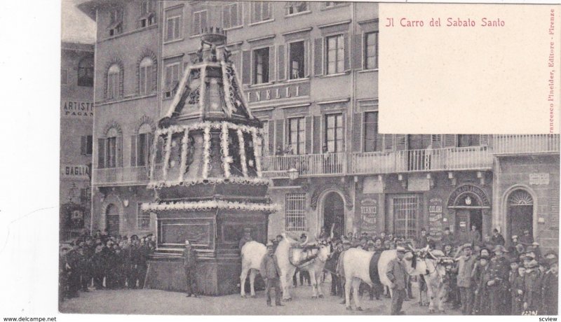 Il Carro del Sabato Santo , FIRENZE , Italy , 1890s