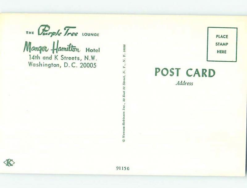 Pre-1980 HOTEL SCENE Washington DC AE1060