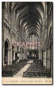 Postcard Old Chartres Interior of I & # 39Eglise Saint Pierre