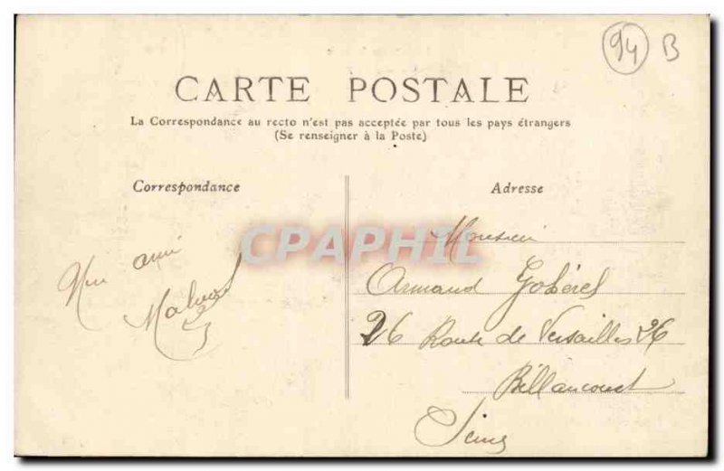 Bords de Marne Old Postcard Champigny