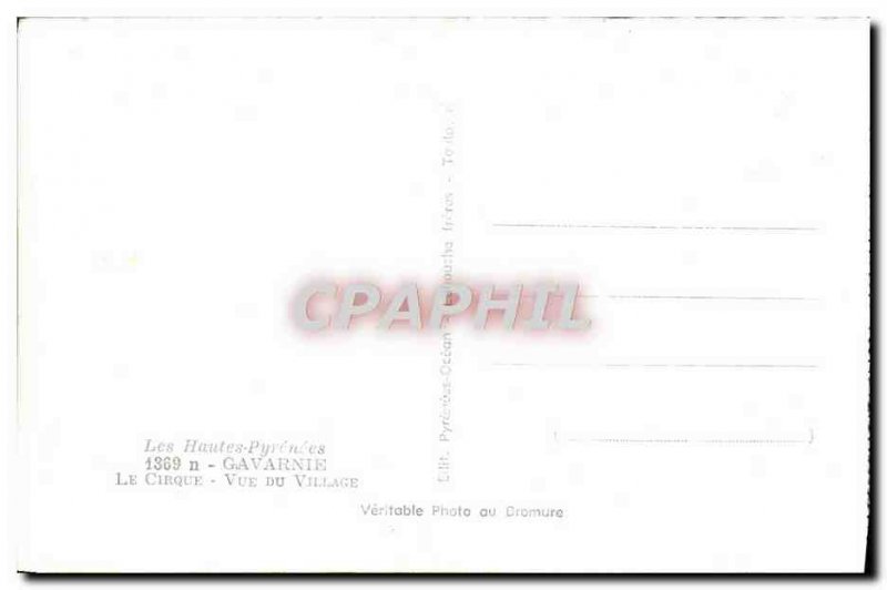 Old Postcard Gavarnie Circus village View