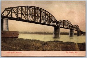 Vtg St Louis Missouri MO Merchants Bridge 1910s View Old Postcard