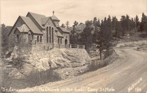 RP Postcard St. Catherine's Church Camp St. Malo Allenspark, Colorado~128541