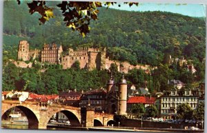 Postcard Germany Heidelberg on the River Neckar - Pan Am Airline