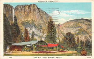 Yosemite Valley California Yosemite Lodge Vintage Postcard AA41715