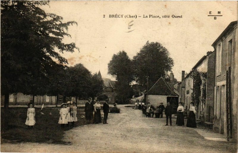 CPA BRÉCY La Place coté Ouest (863399)