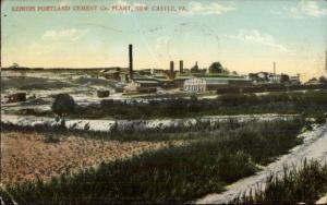 New Castle PA Lehigh Portland Cement Co c1910 Postcard