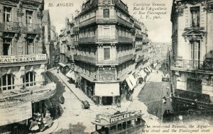 Circa 1905-10 Carrefour Rameau Rue de l' Aiguellerie, Angers Vintage Postcard P8 