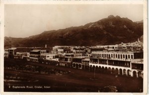 PC CRATER ADEN ESPLANADE ROAD REAL PHOTO YEMEN (a31968)