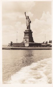 New York City The Statue Of Liberty Real Photo