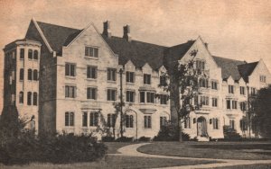 Vintage Postcard Frank Elliot Ball Residence Hall State Teachers College Muncie