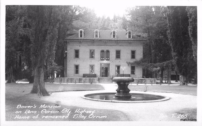 1940s Boiver's Mansion Reno Carsons City Highway Orrum RPPC Real photo 334